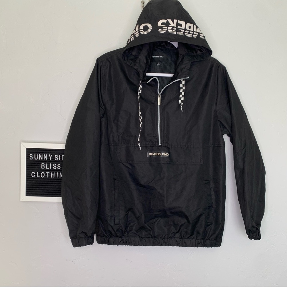 Members Only Black Lightweight Pullover Windbreak… - image 2